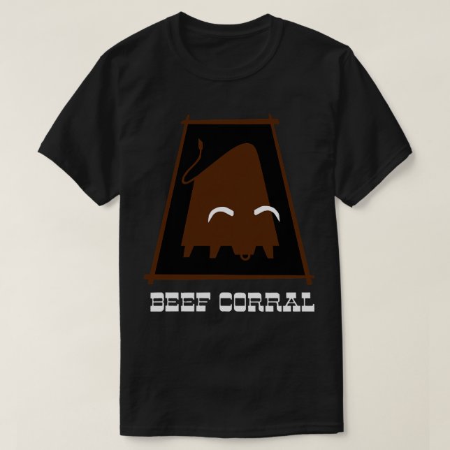 Camiseta Carne de ternera Corral Comida Rápida Carne (Diseño del anverso)