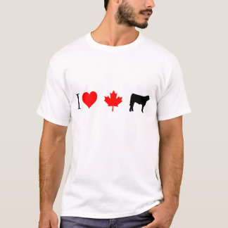 Camiseta Carne de vaca del canadiense del corazón I