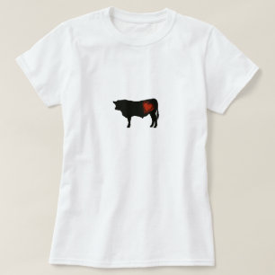 Camiseta Carne de vaca negra de Angus del amor