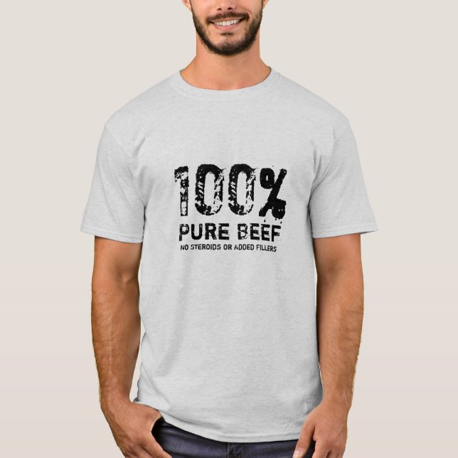 Camiseta Carne de vaca pura del 100% (Anverso)