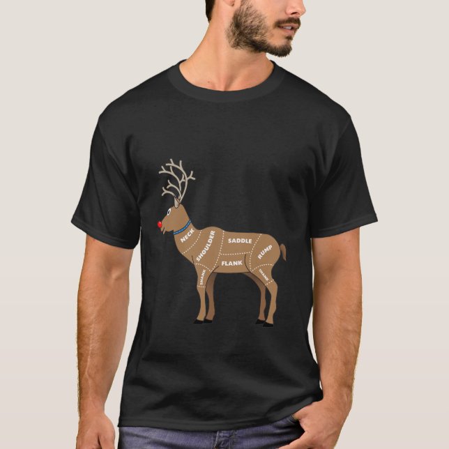 Camiseta Carne del reno para el navidad (Anverso)
