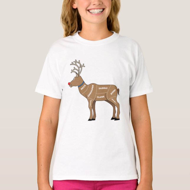 Camiseta Carne del reno para el navidad (Anverso)