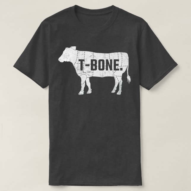 Camiseta Carne divertida BBQ T-Bone Steak Shirt (Diseño del anverso)