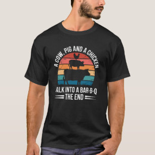 Camiseta Carne divertida de vaca, cerdo y pollo a la parril
