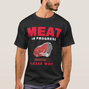 Camiseta Carne en curso Carne asador Pistola Funny BBQ G