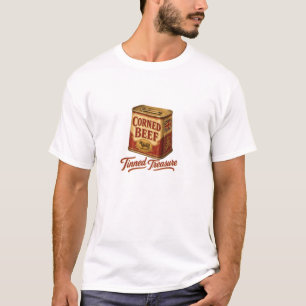 Camiseta Carne Enlatada Tesoro Enlatado Lata Vintage
