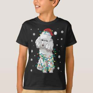 Camiseta Carne Envuelta En Navidades Luces Perro