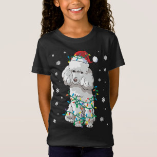 Camiseta Carne Envuelta En Navidades Luces Perro