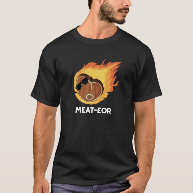 Camiseta Carne-eor Funny Carne Pun Oscuro BG (Anverso)