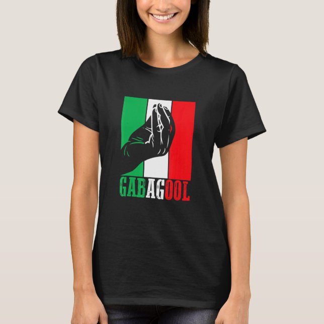 Camiseta Carne Italiana Americana Gabagool Con Rótulo A Man (Anverso)