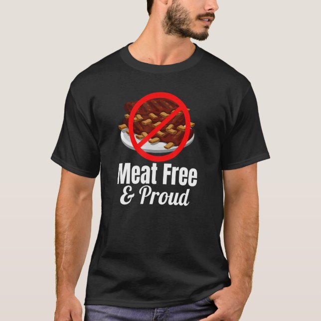 Camiseta Carne libre y costillas orgullosas Carne roja cruz (Anverso)