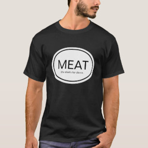 Camiseta CARNE para el pegatina euro del país de la cena
