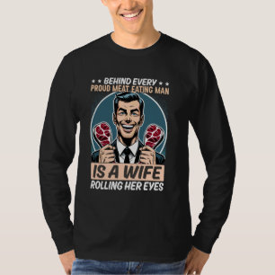 Camiseta Carne que come al orgulloso marido Esposa Esposa O