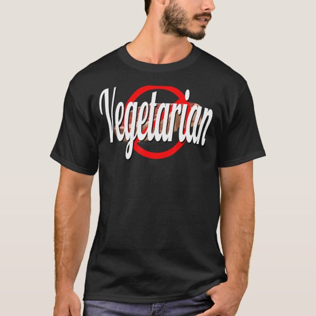 Camiseta Carne vegetariana cruzada (Anverso)