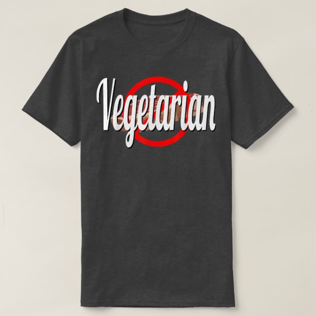Camiseta Carne vegetariana cruzada (Diseño del anverso)