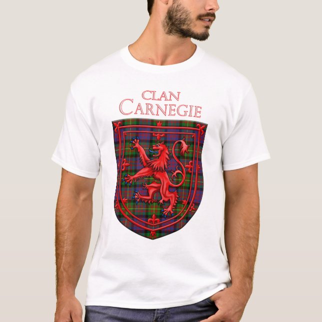 Camiseta Carnegie Tartan Scottish Plaid Lion Rampant (Anverso)