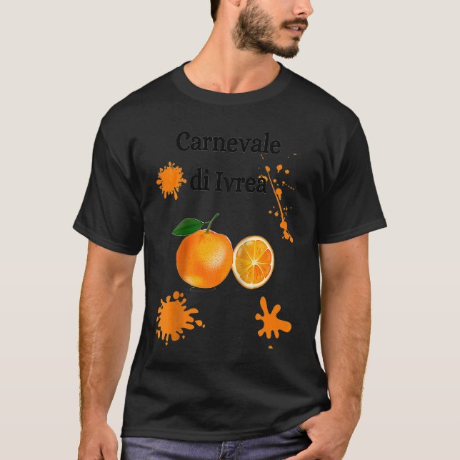 Camiseta Carnevale di Ivrea Orange Festival Carnival Italy  (Anverso)