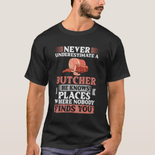 Camiseta Carnicería Carne Cutter Knife Shop Carnicería