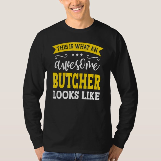 Camiseta Carnicero Cargo Empleado Funny Worker Profession (Anverso)
