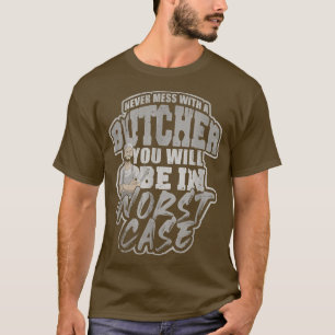 Camiseta Carnicero Chuck Brisket Knife Cerdo Recorte Carne