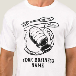 Camiseta Carnicero conjunto de Ilustracion de carne para pe
