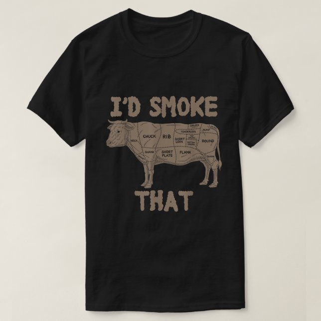 Camiseta Carnicero de Chef Cocinero Bbq Humaría Ese Funn De (Diseño del anverso)