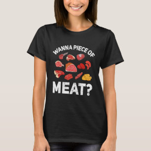 Camiseta Carnicero quiere un trozo de carne despiece