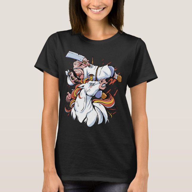 Camiseta Carnicero Unicornio Caballo (Anverso)