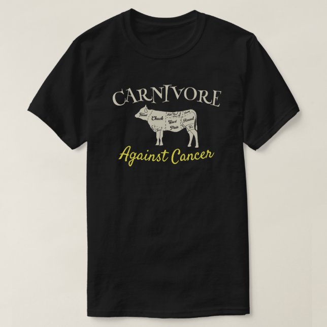 Camiseta Carnivore contra el personalizable del cáncer (Diseño del anverso)