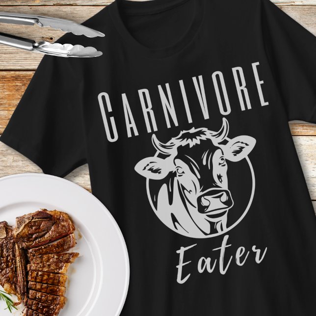 Camiseta Carnivore Eater Cabeza de vaca Amantes de carne Un (Carnivore Eater Tee - for cow lovers and meat enthusiasts. #carnivorelifestyle)