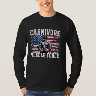Camiseta Carnivore Muscle Forge Estados Unidos Bandera Come