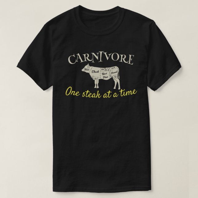 Camiseta Carnivore Un Personalizable De Carne A Vez (Diseño del anverso)