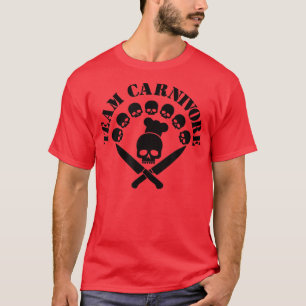 Camiseta carnivores skull knifes bbq humor butcher smoking2