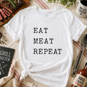 Camiseta Carnívoro Divertido Come Carne Repetir