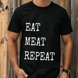 Camiseta Carnívoro Divertido Come Carne Repetir