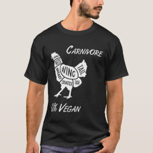 Camiseta Carnívoro Im Amp 0vegan Carnicero de Pollo Cazador