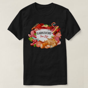 Camiseta Carnívoro por la vida Carbón Cero Carne de Comedor