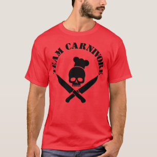 Camiseta carnívoros cuchillos de cráneo bbq carnicero fuman