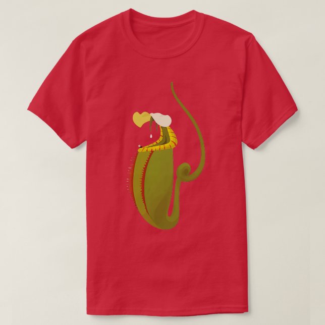 Camiseta Carnivorous Nepenthes Pitcher Planta Botánica L (Diseño del anverso)