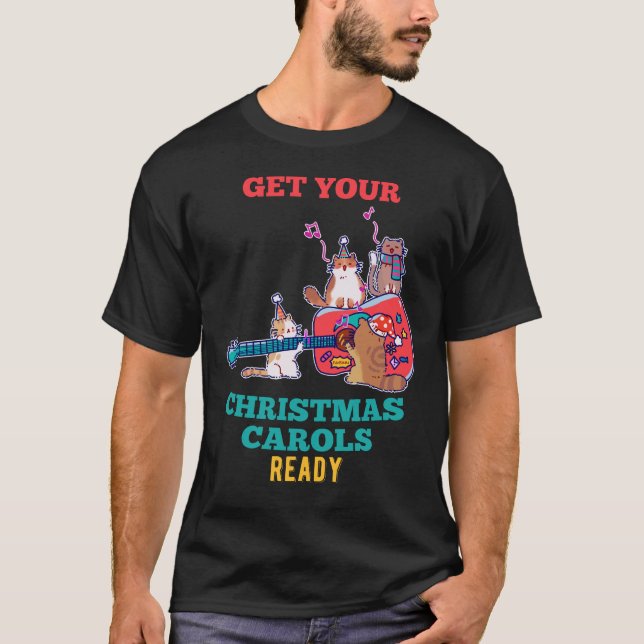 Camiseta Carol cantando guitarra de gatos (Anverso)