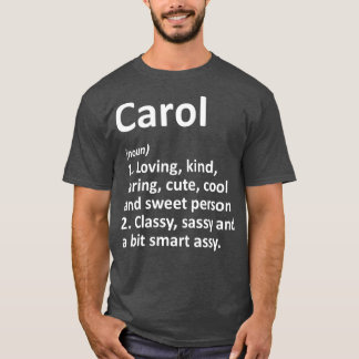 Camiseta CAROL Definition Personalized Name Funny Gift