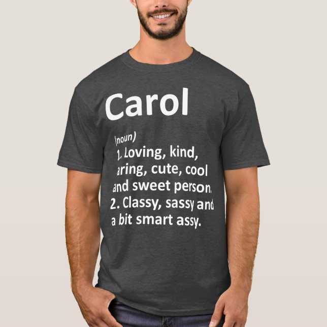 Camiseta CAROL Definition Personalized Name Funny Gift (Anverso)