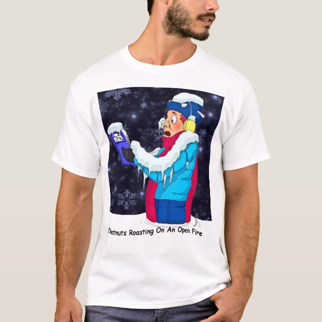 Camiseta Caroler de Navidades fríos (Anverso)