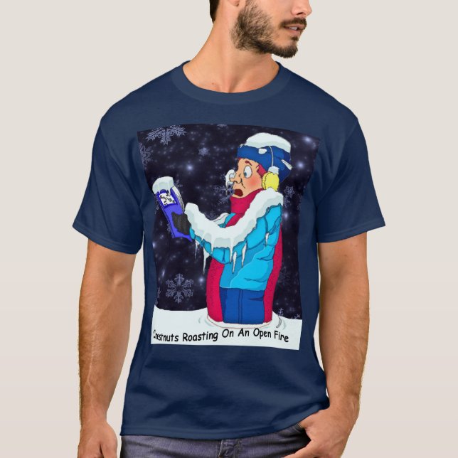 Camiseta Caroler de Navidades fríos (Anverso)