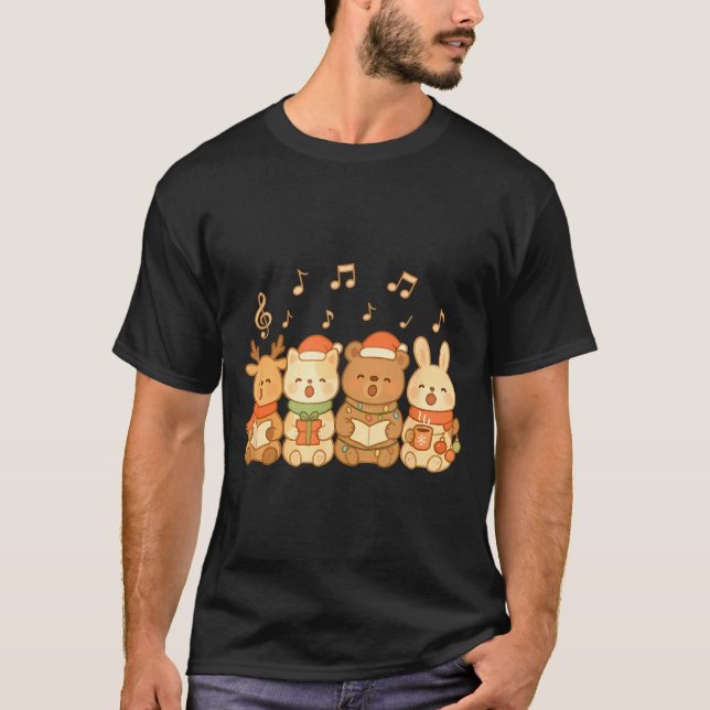 Camiseta Carolers Kids Boys Girls Christmas Carolers  (Anverso)