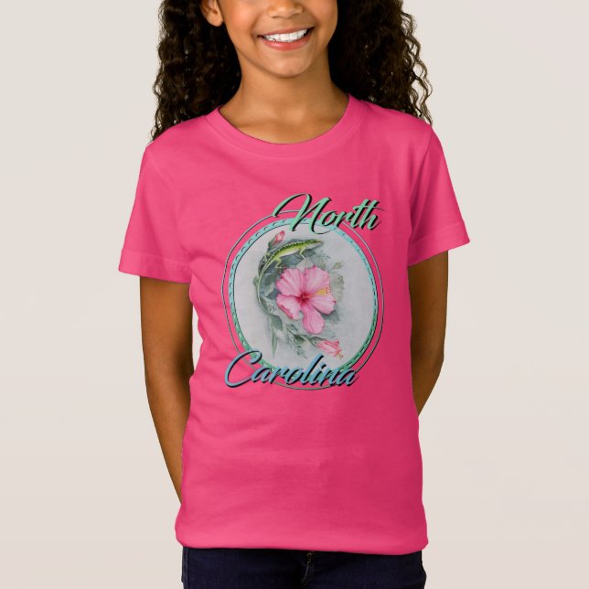 Camiseta Carolina Anole e Hibiscus (Anverso)