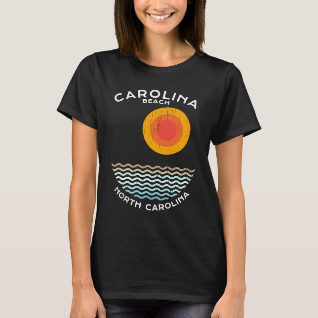 Camiseta Carolina Beach NC Summertime Vacationing Squiggly  (Anverso)