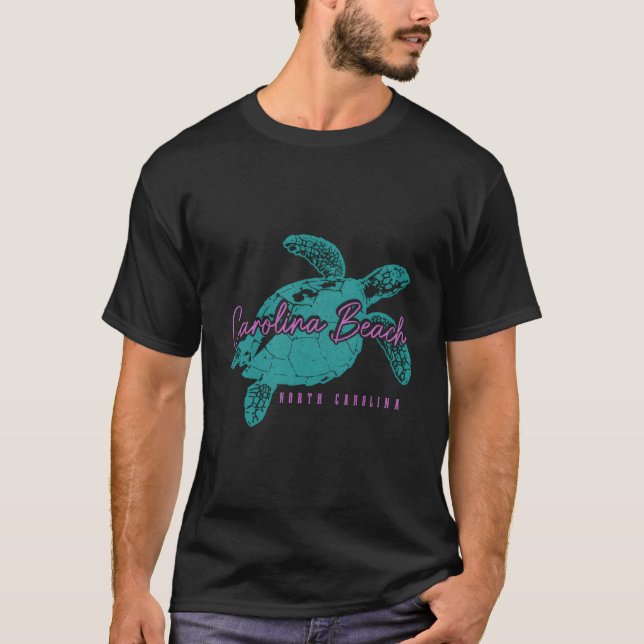 Camiseta Carolina Beach North Carolina Sea Turtle (Anverso)