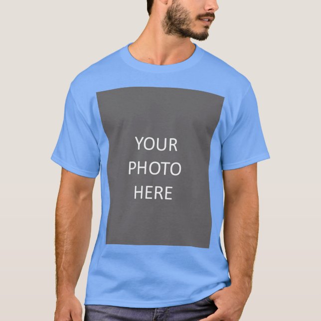 Camiseta Carolina Blue Add Your Image Photo (Anverso)
