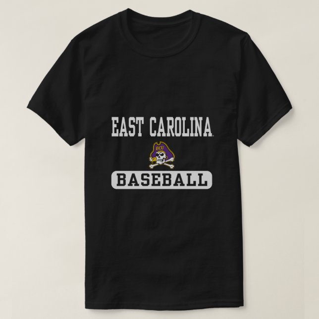 Camiseta Carolina del Este Pirata El Béisbol Con Licencia O (Diseño del anverso)